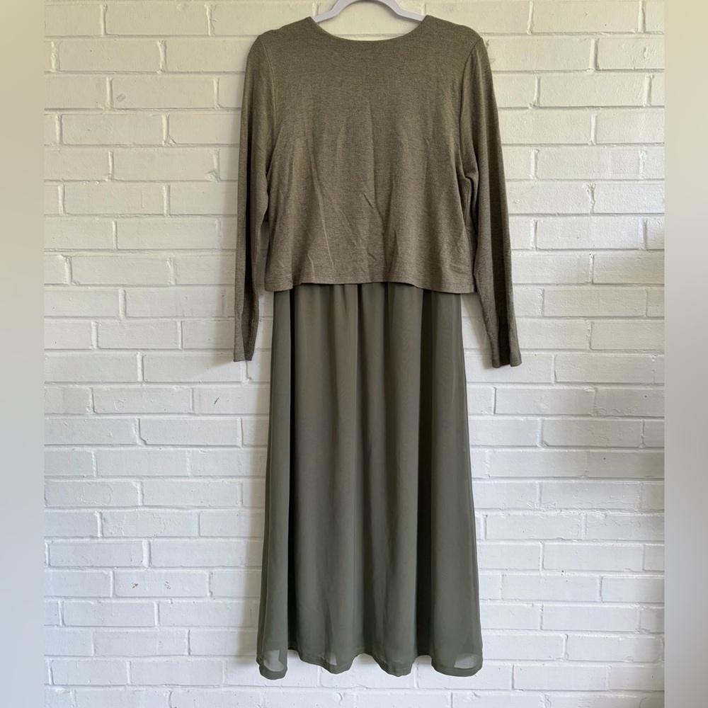 Soft Surroundings ‘Cassie’ Dress in Olive, SZ M EUC! - Picture 10 of 10